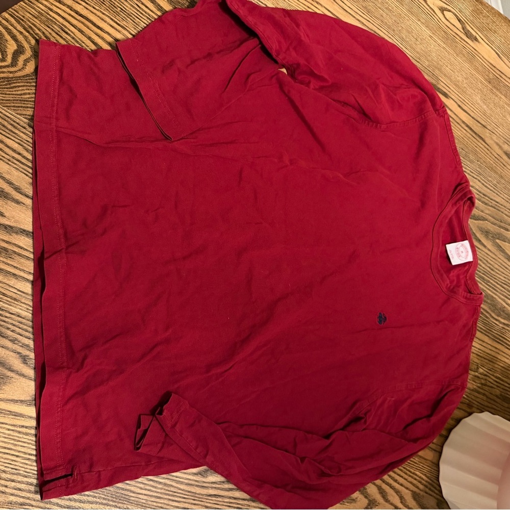 Brooks Brothers Deep Red Long Sleeve Tee